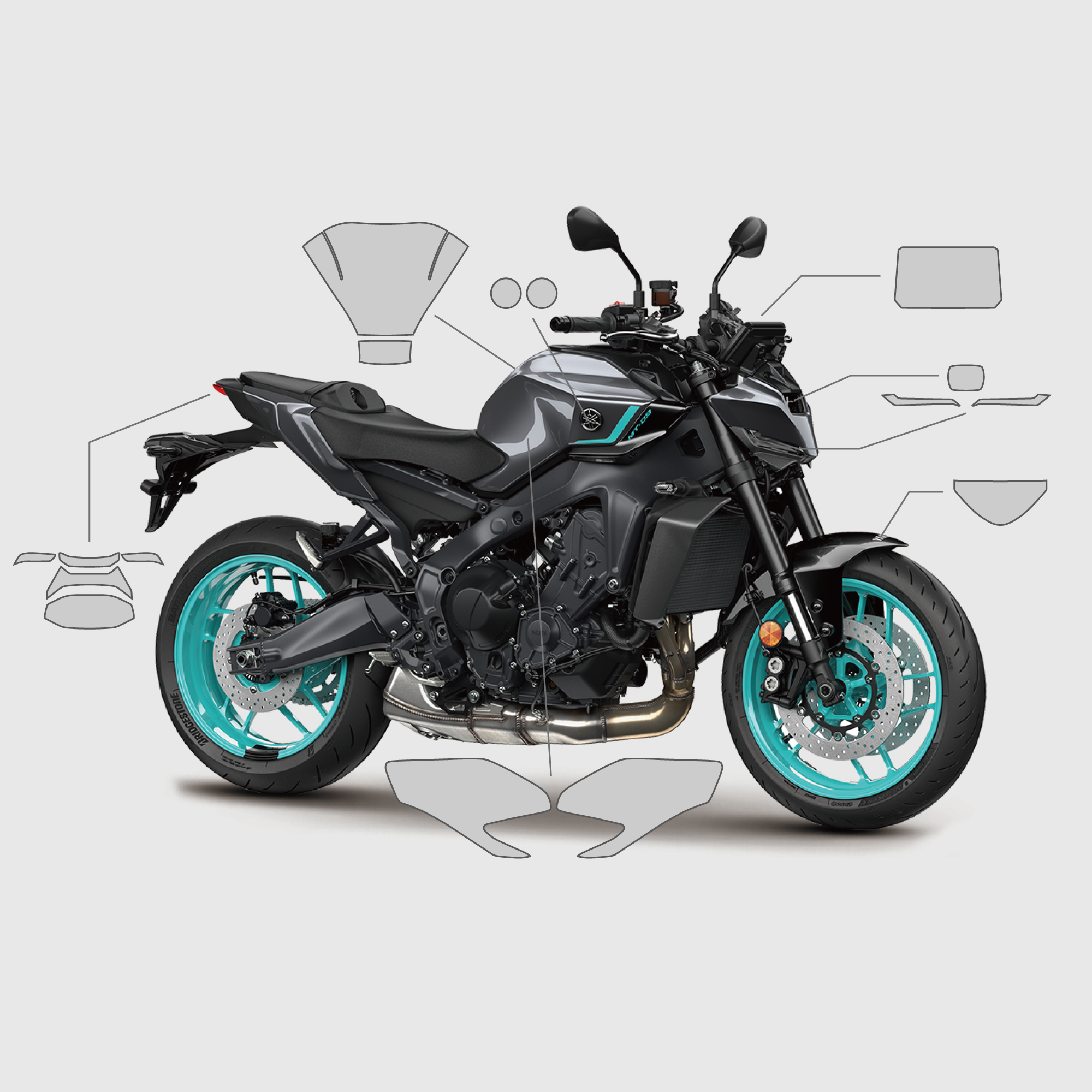 YAMAHA MT-09｜3M頂級犀牛皮保護膜