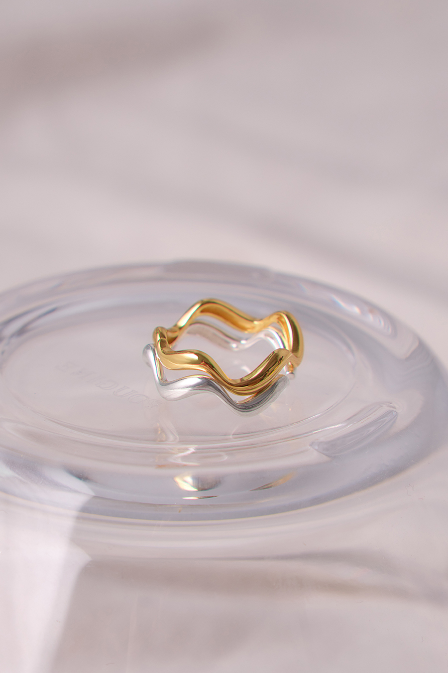 【925純銀】經典波浪可調式戒指(銀)