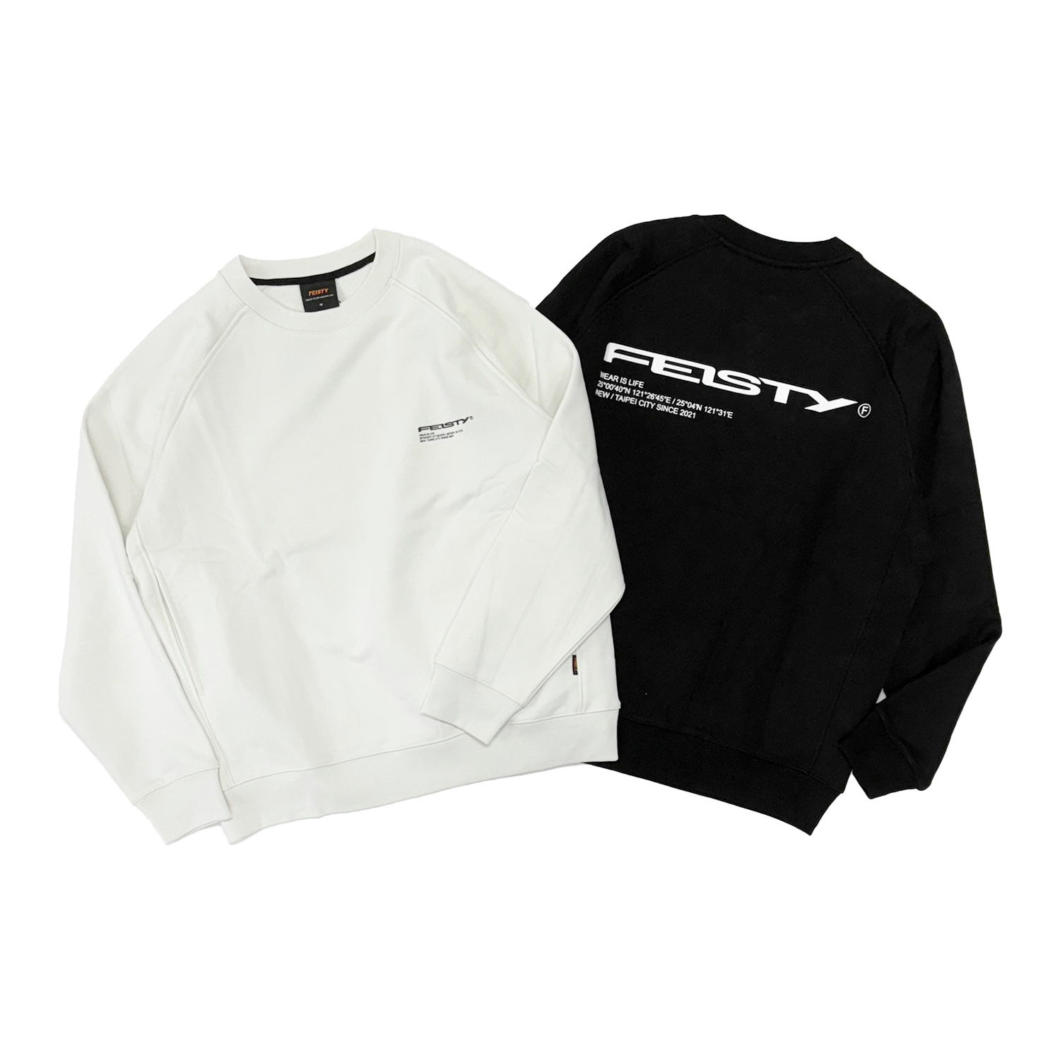 FEISTY 24FW LOGO SWEATSHIRT 24LOGO大學踢 黑色 米白色 FS-US24-30 31 [台灣現貨]