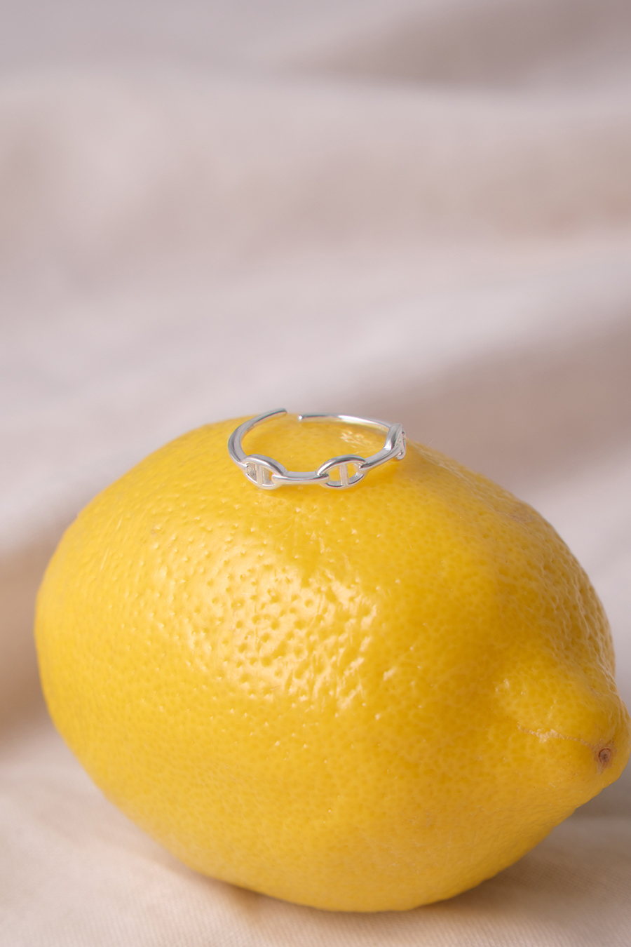 【925純銀】鏤空小豬鼻可調式戒指