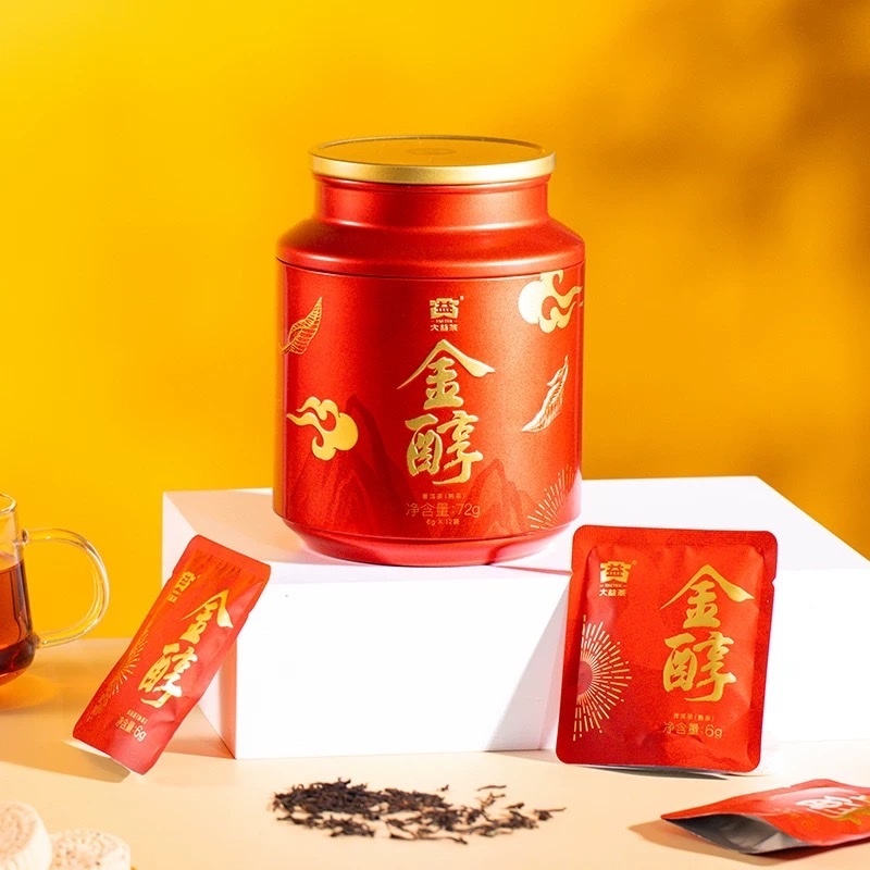 2024年大益普洱熟茶金醇散茶罐裝6gx12袋