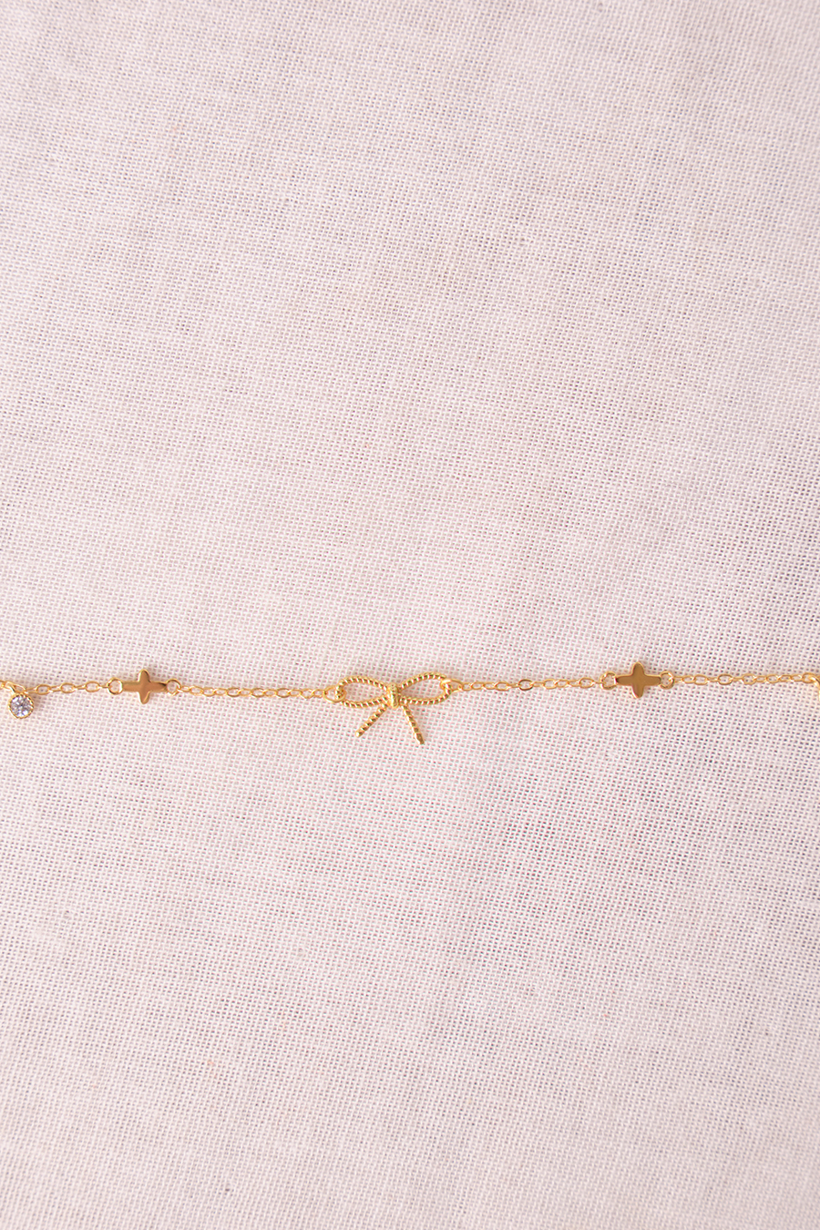 【925純銀】細緻麻花蝴蝶結手鍊