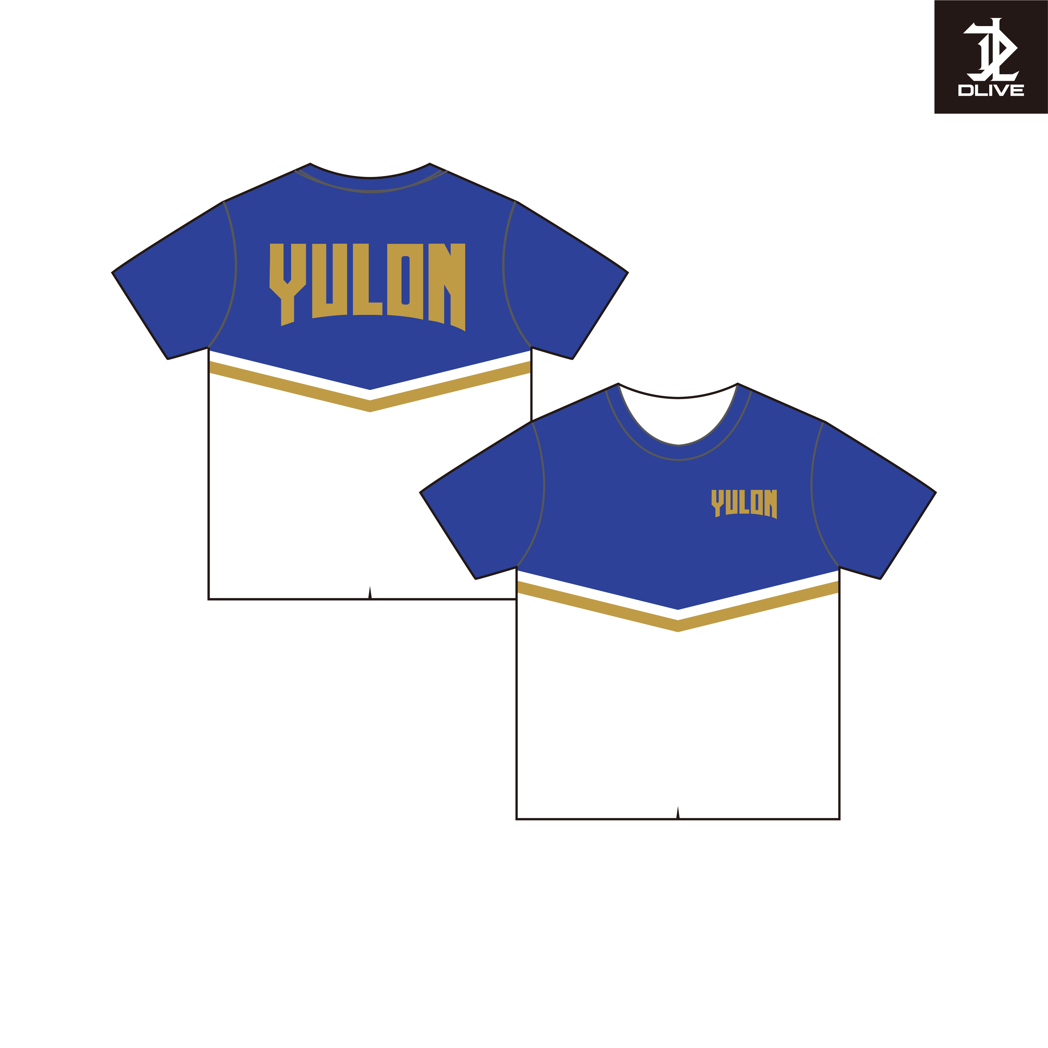 【DLIVE X 裕隆】全彩昇華機能短T-隆耀金 (預購款)