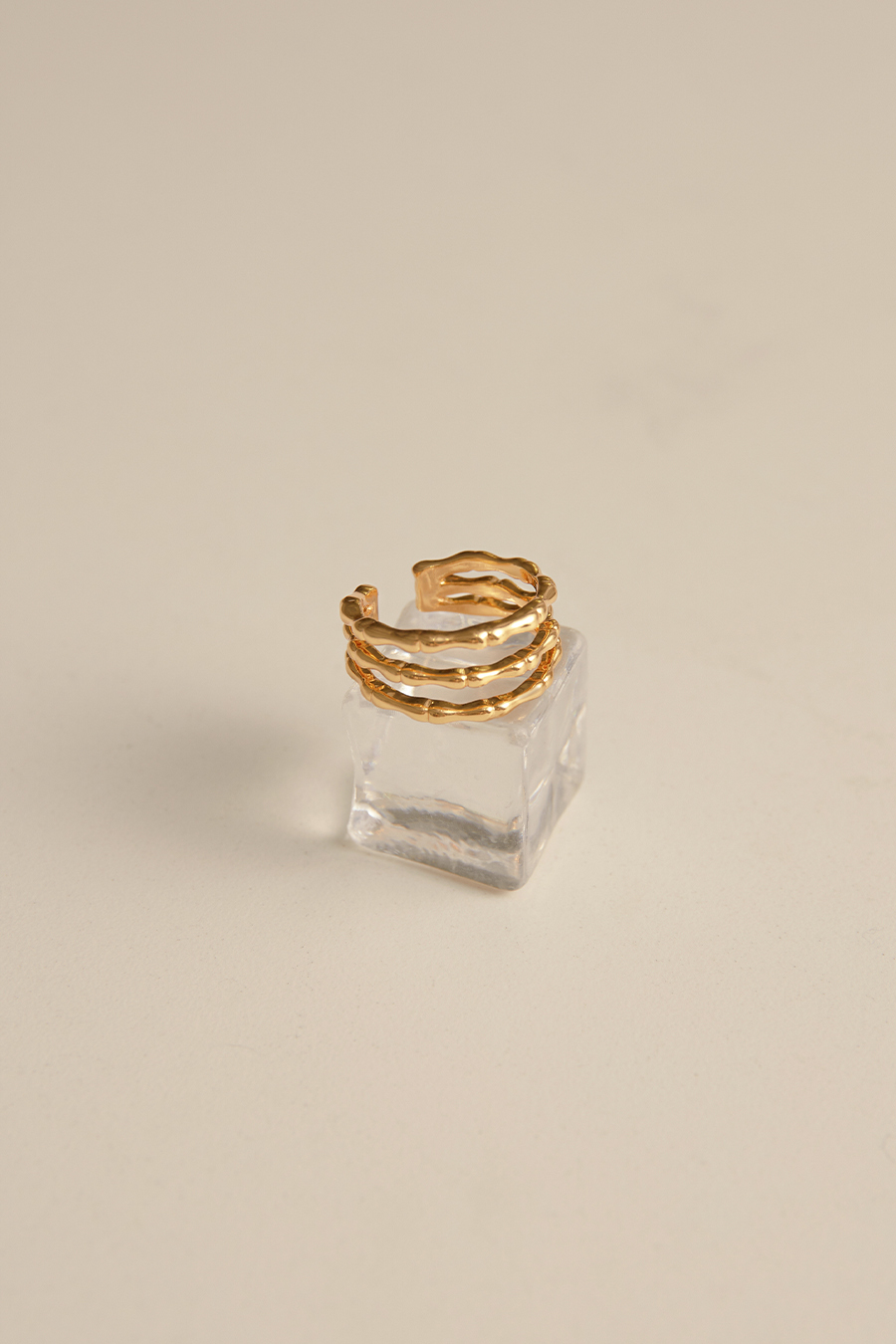 層疊紋理感可調式戒指