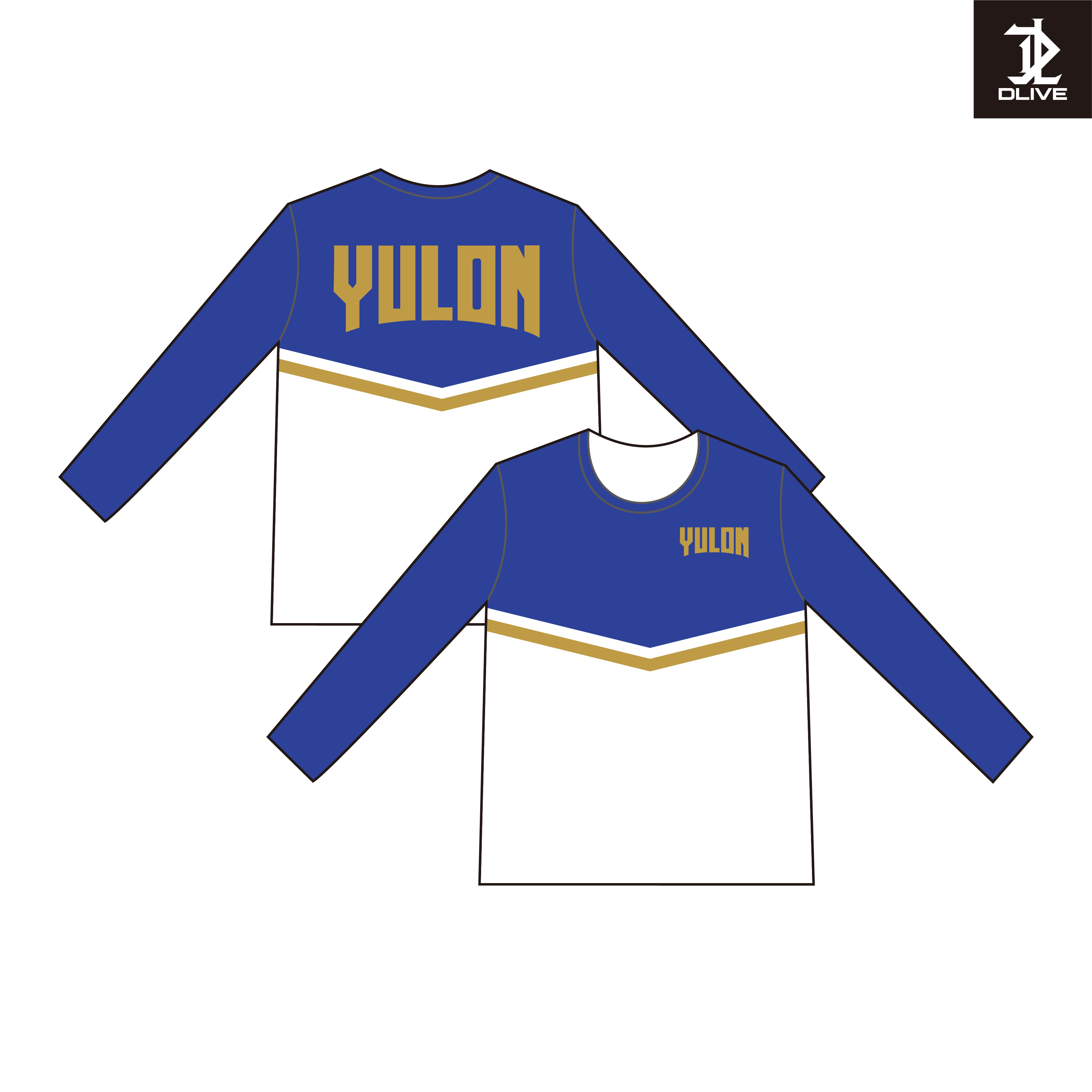 【DLIVE X 裕隆】昇華機能長T-隆耀金 (預購款)