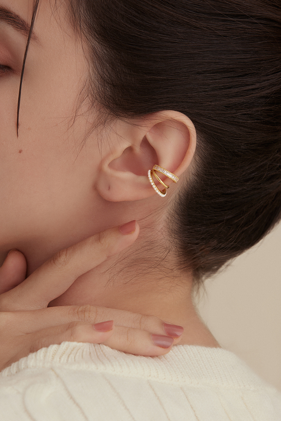 閃耀多層造型耳骨夾(單支)