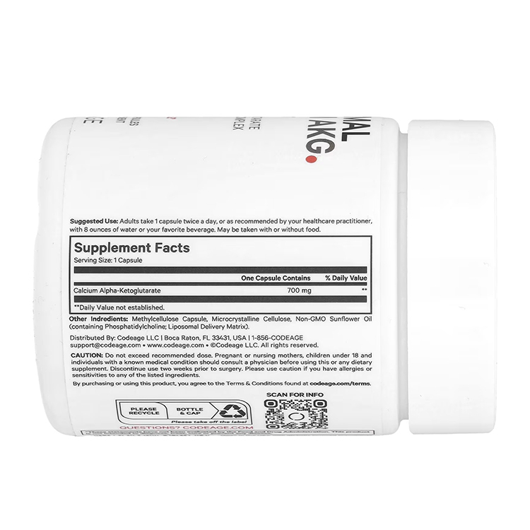 Codeage, Liposomal Calcium AKG, Sport, 700 mg, 60 Vegetable Capsules