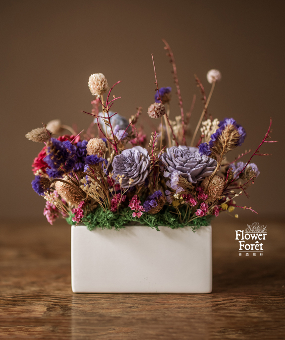 紫索方塊 | 桌花