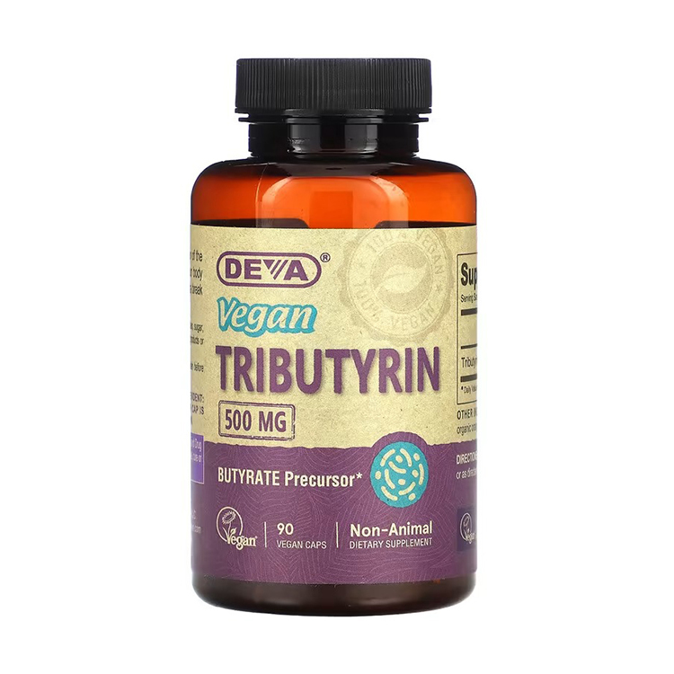 Deva, Vegan Tributyrin, 500 mg , 90 Vegan Caps