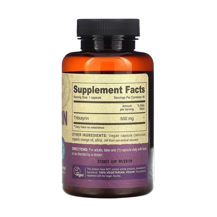 Deva, Vegan Tributyrin, 500 mg , 90 Vegan Caps