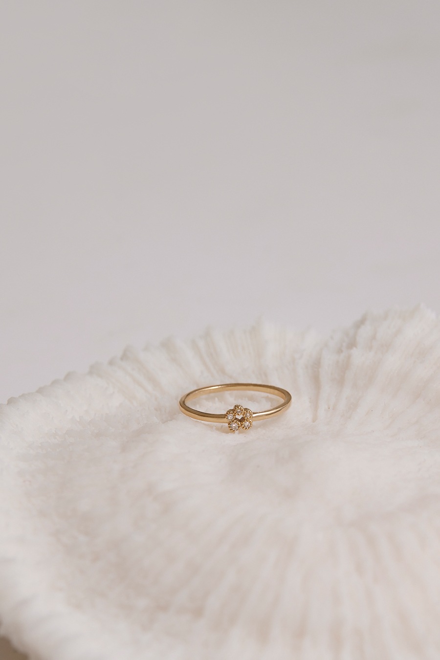 閃耀鋯石花朵戒指