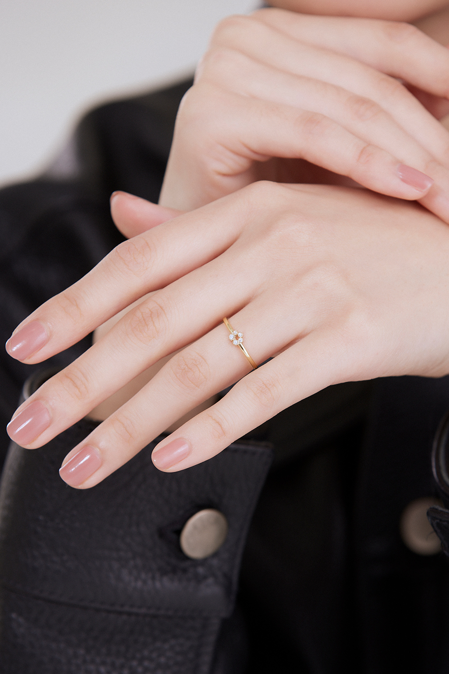 閃耀鋯石花朵戒指