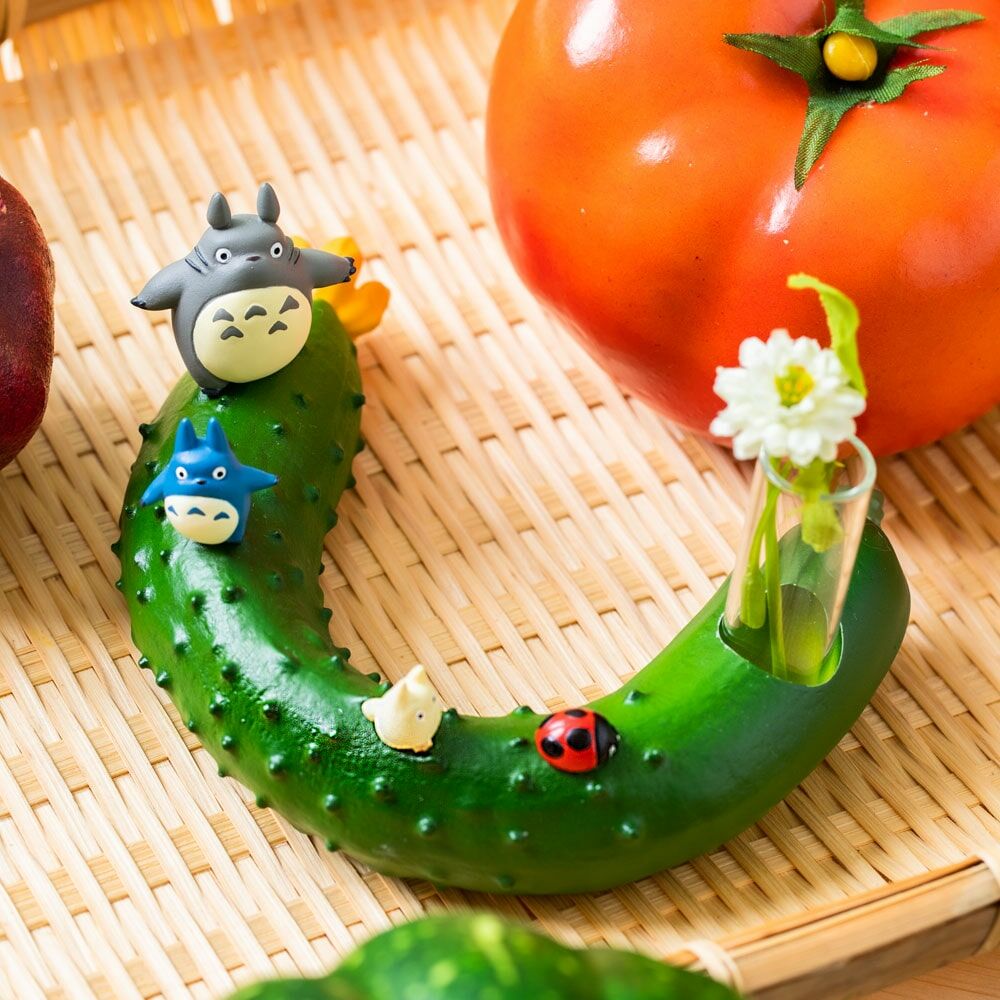 蔬菜單試管花插 龍貓 小黃瓜