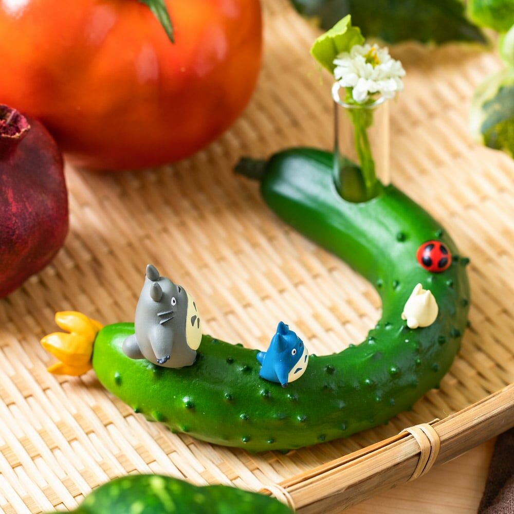 蔬菜單試管花插 龍貓 小黃瓜