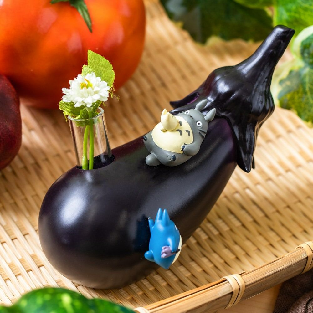 蔬菜單試管花插 龍貓 茄子