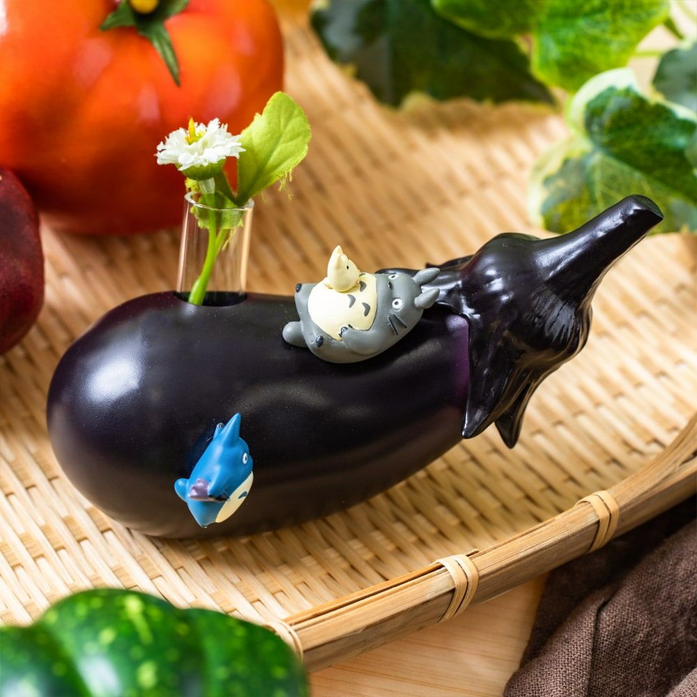蔬菜單試管花插 龍貓 茄子