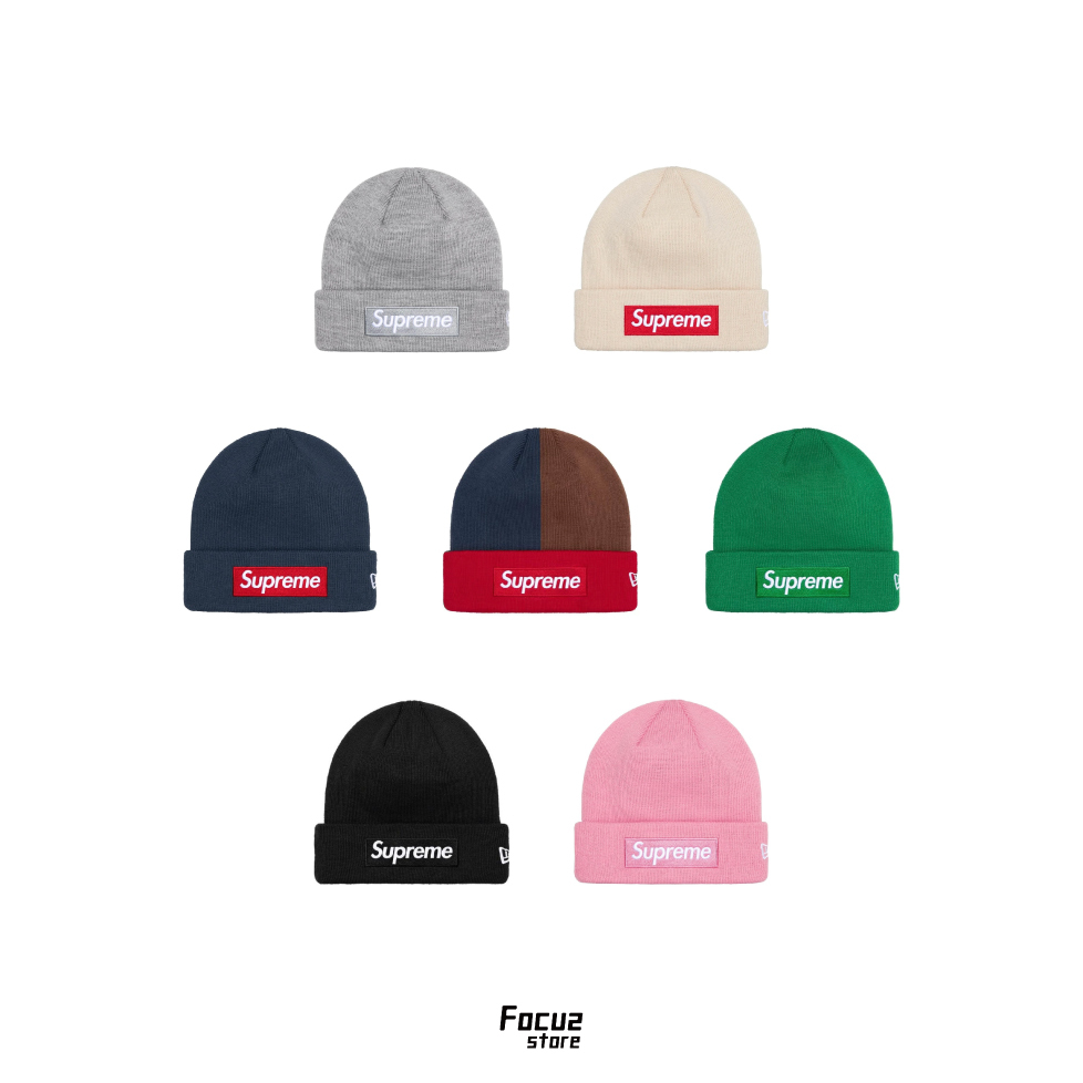 【Focus Store】現貨秒發 Supreme FW24 Week14 New Era Box Logo Beanie 聯名款毛帽 七色