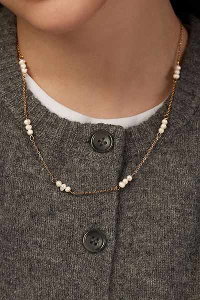 淡水小珍珠拼接項鍊