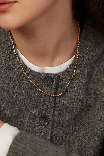 小金珠雪花串項鍊