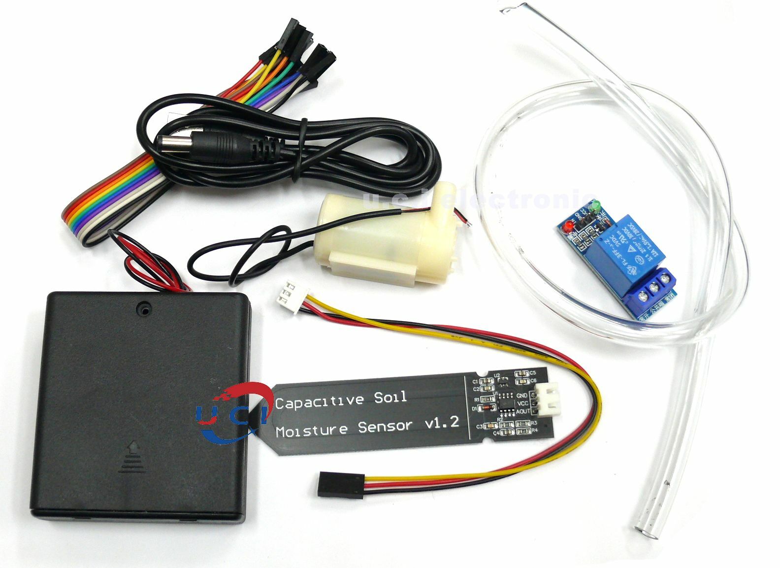 【UCI電子】(K-2) 自動澆花 水泵 自動灌溉模塊DIY套裝 土壤濕度檢測自動澆水 抽水