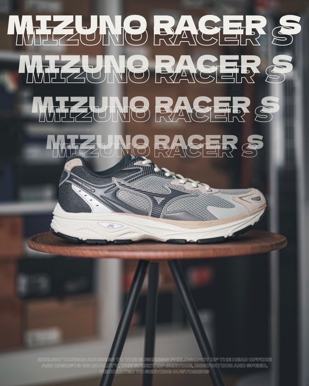 #預購 MIZUNO RACER S 美津濃 復古 慢跑鞋 灰色 D1GH223506