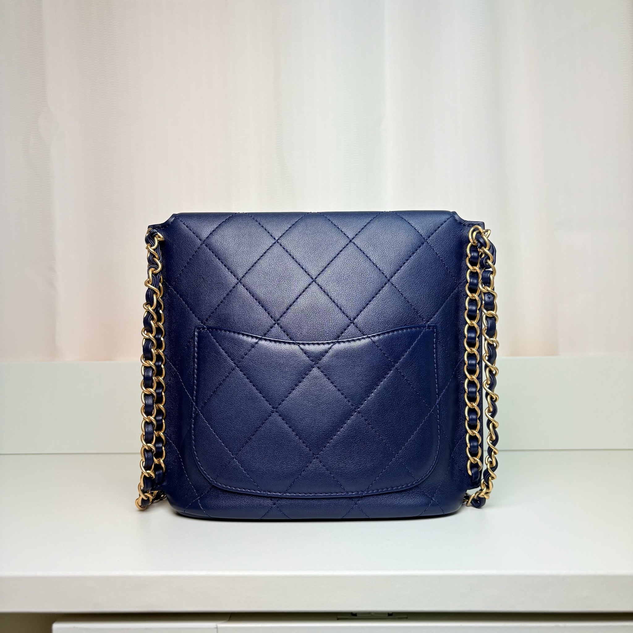 Chanel Chain Shoulder Bag - Blue / Ghw