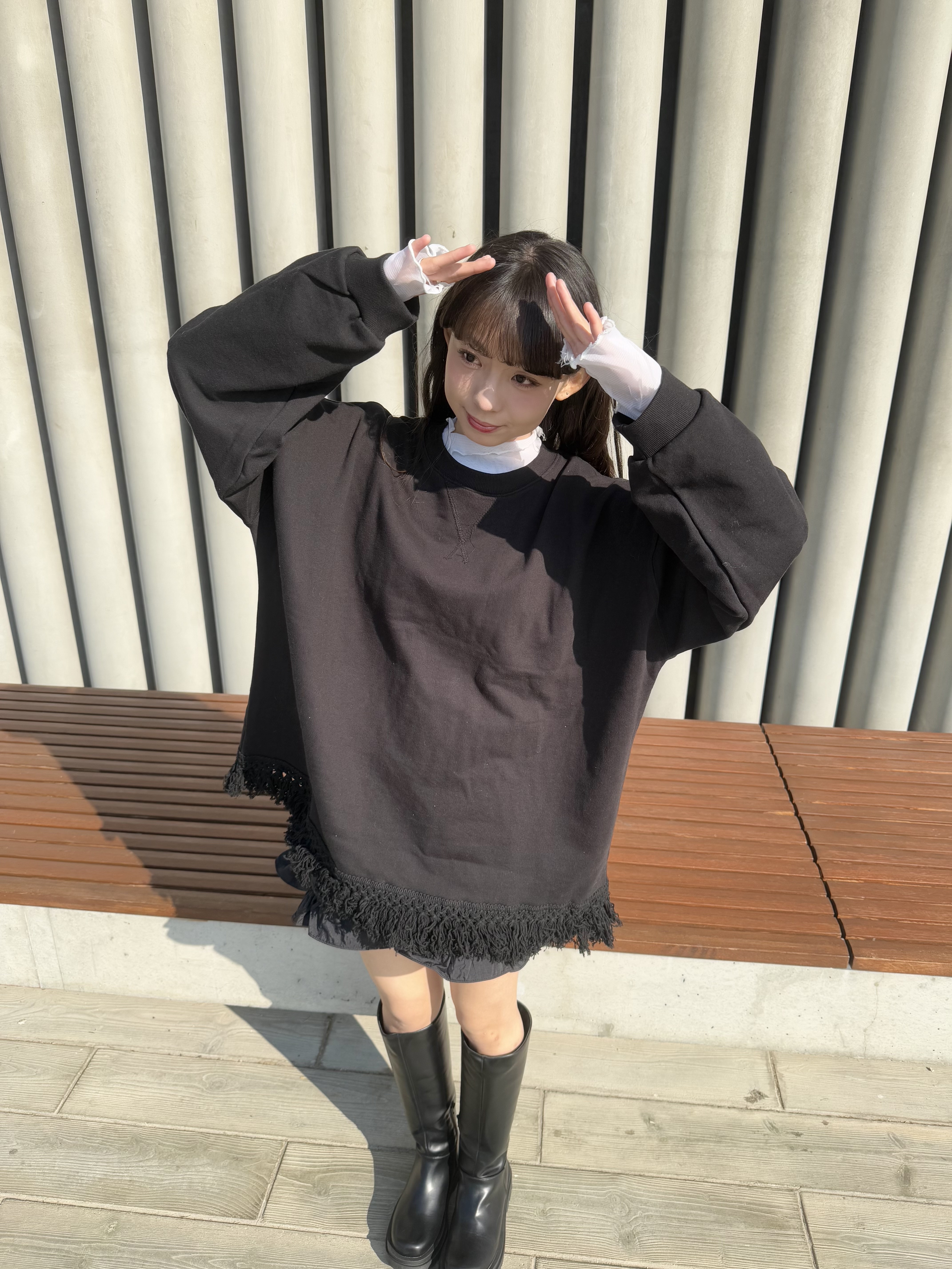 [三色入] 流SO OVERSIZE衛衣( Brown / Black )