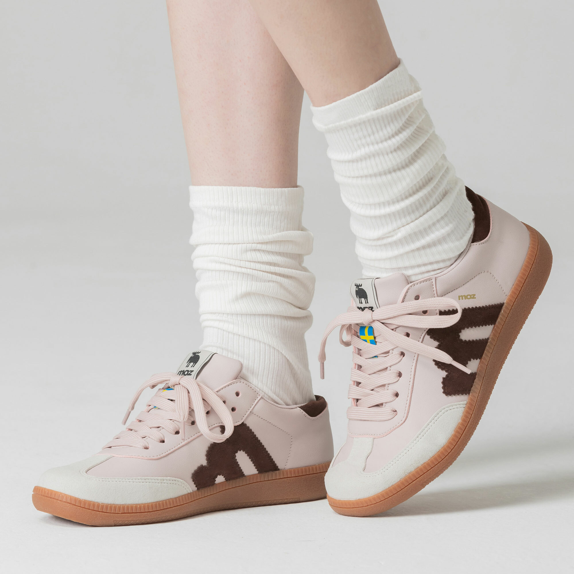 【熱銷】moz瑞典 駝鹿 經典再現 復古 德訓鞋 (草莓)