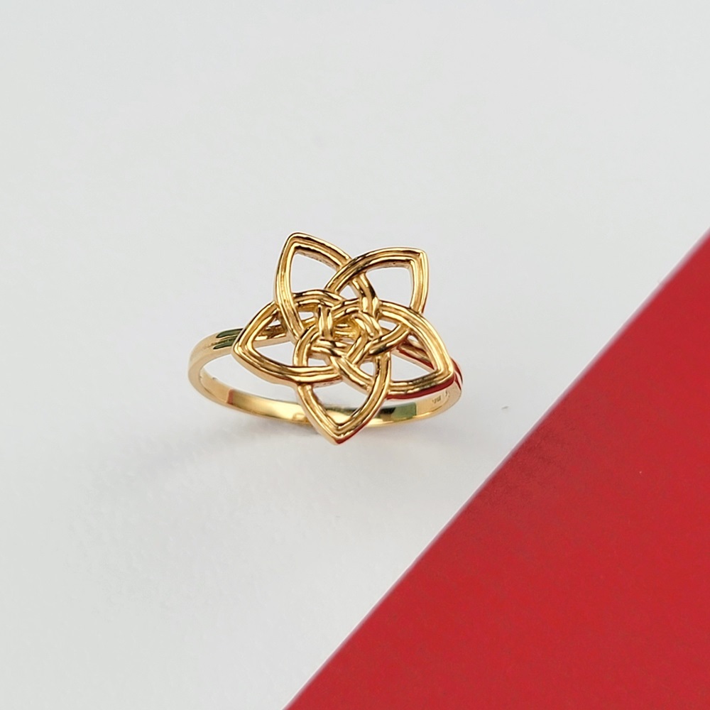 【me.luxe】SV水引花結戒-黃/白2色