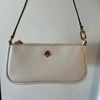 [S] KATE SPADE KK057 KAYLA PEBBLED LEATHER CONVERTIBLE WRISTLET,MERINGUE, 196021552915 (SKS1418)