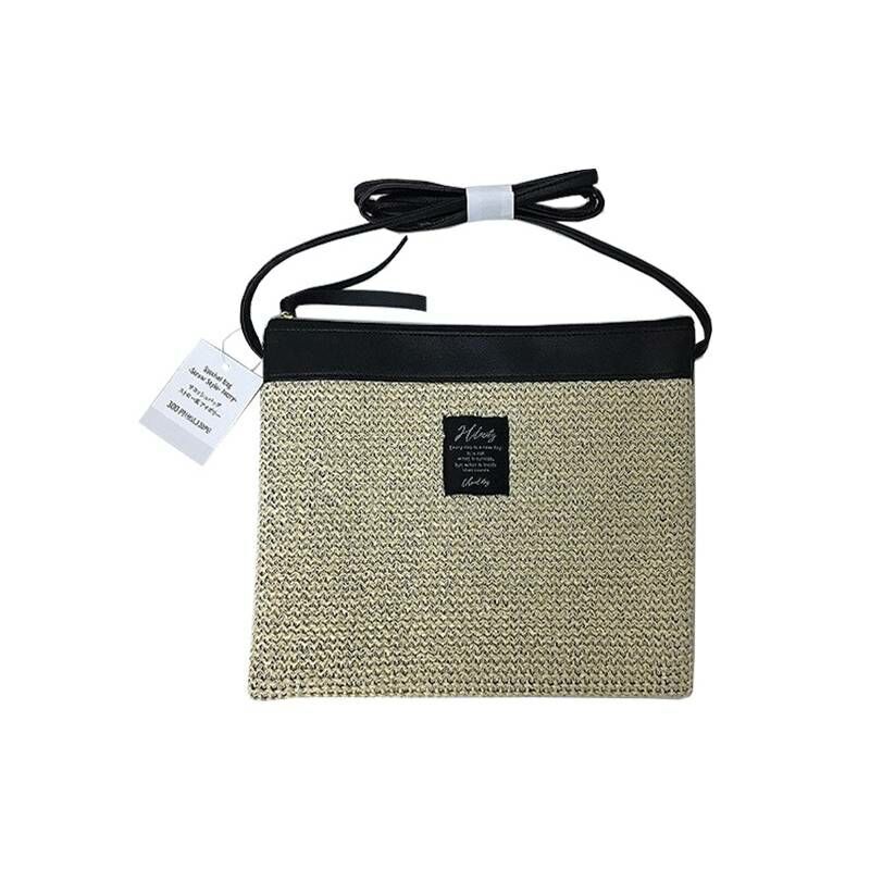 TP 草編風側背袋/象牙白 26x1x22cm