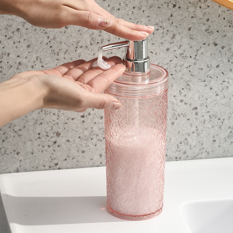 TP 浮雕按壓瓶/粉 600ml