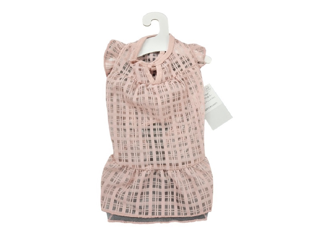 TP 犬用衣服/粉蕾絲 L號