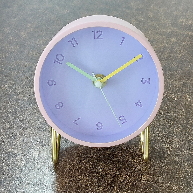 TP 電池式靜音桌鐘/淺粉