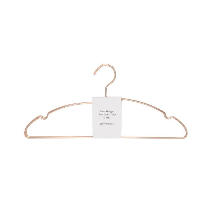 TP 衣架/粉金 3入