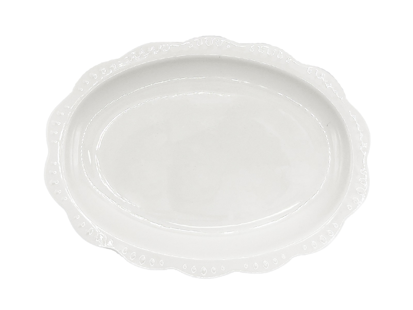 TP 白框餐盤/橢圓形 17cm