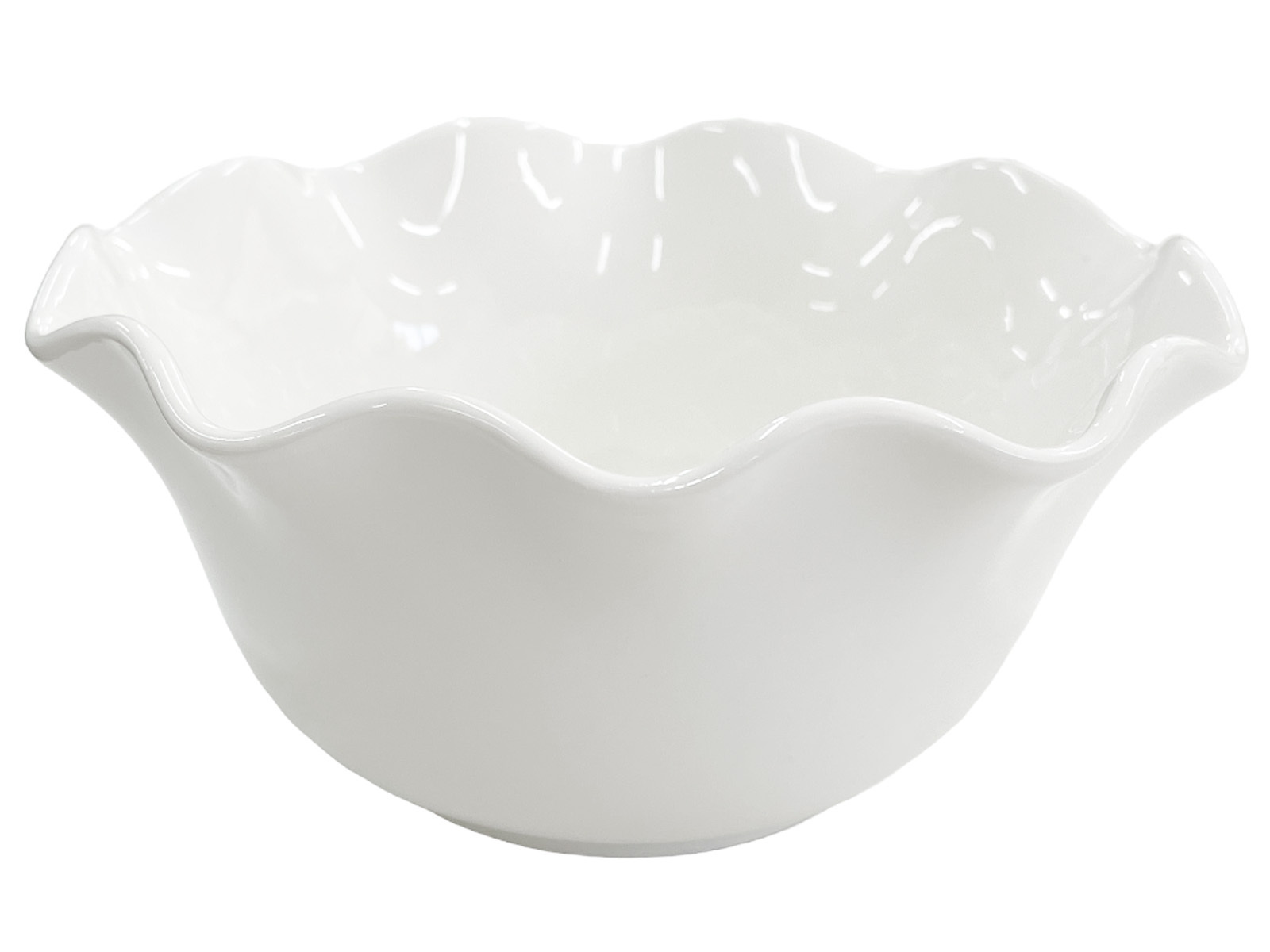 TP 褶邊碗/白 12.5cm