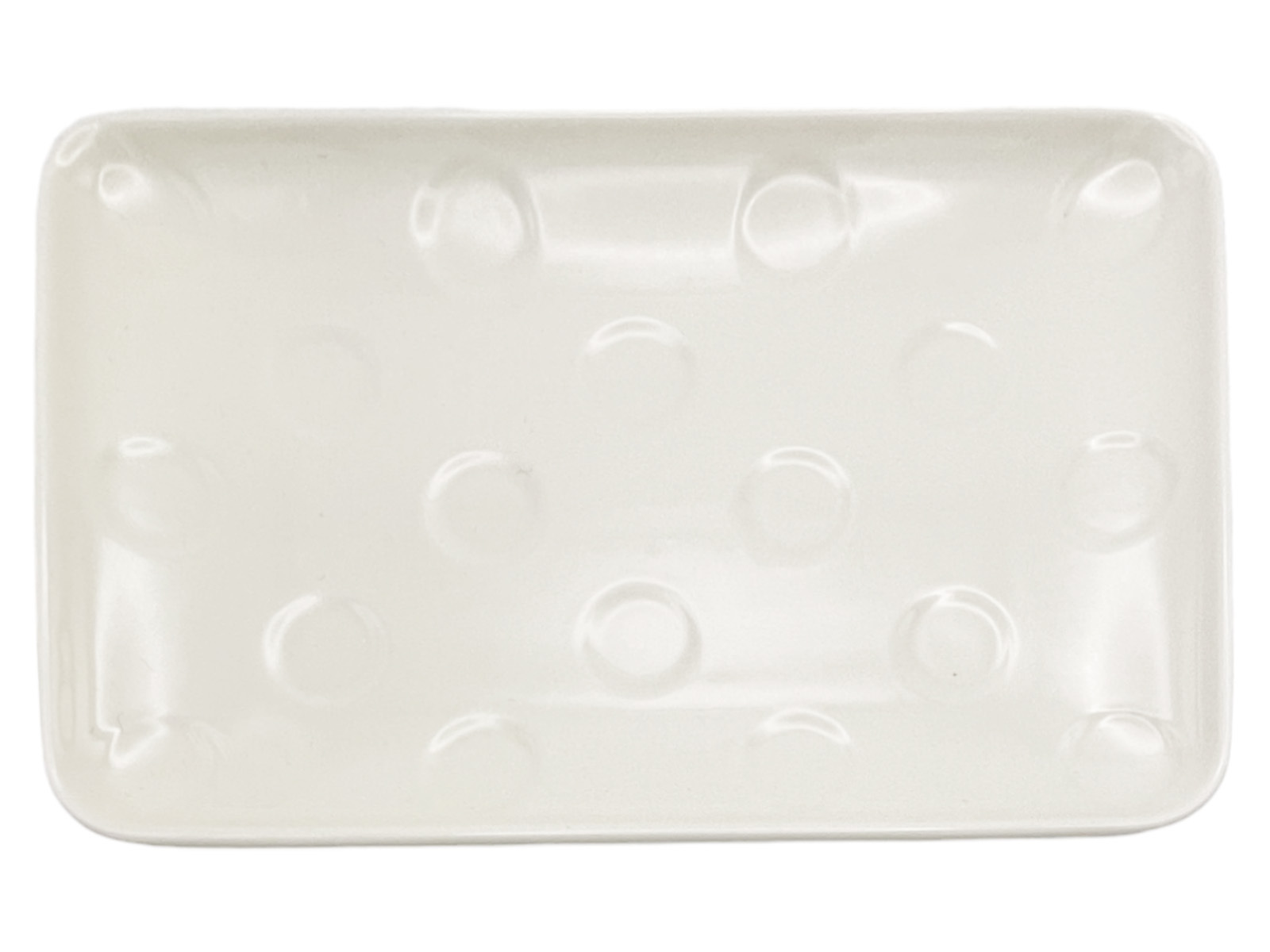 TP 水玉餐盤/象牙白 19.5cm