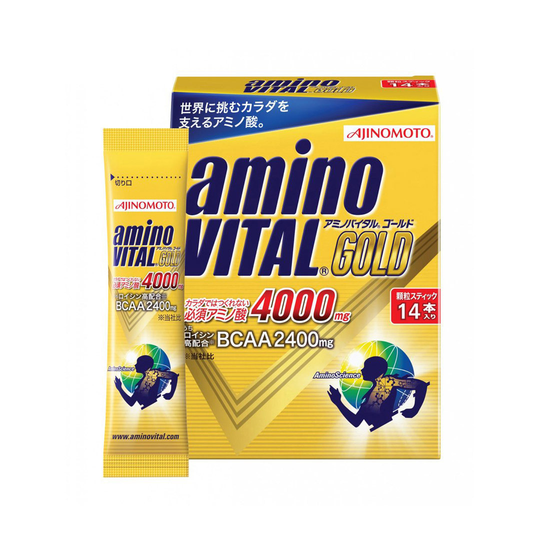 【Amino Vital 味之素】 4000mg黃金級BCAA胺基酸粉末－14條