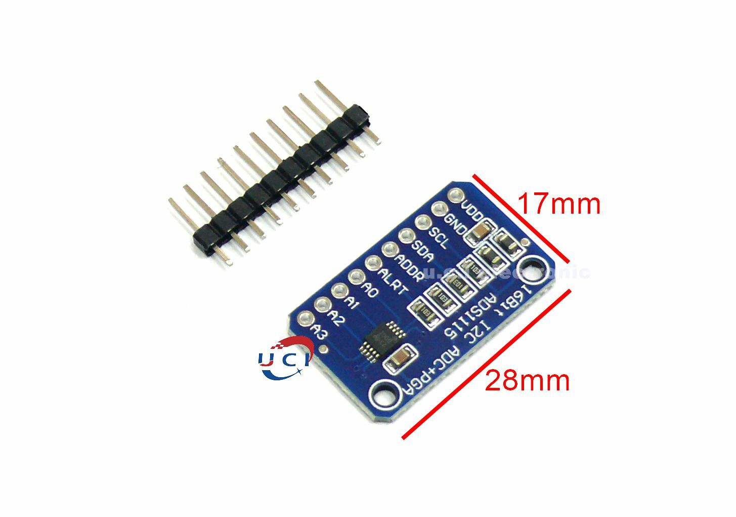【UCI電子】(11-10) ADS1115 小型16位 4通道精密模數轉換器 ADC 開發板模組 轉換模組