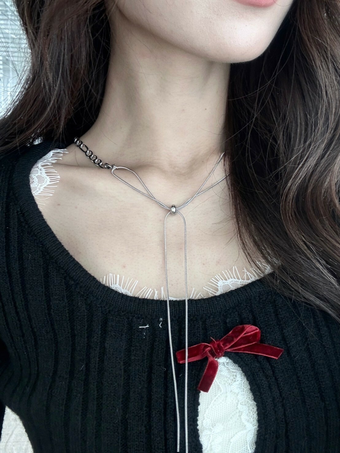 芭蕾少女 可調節蝴蝶結項鍊🎀