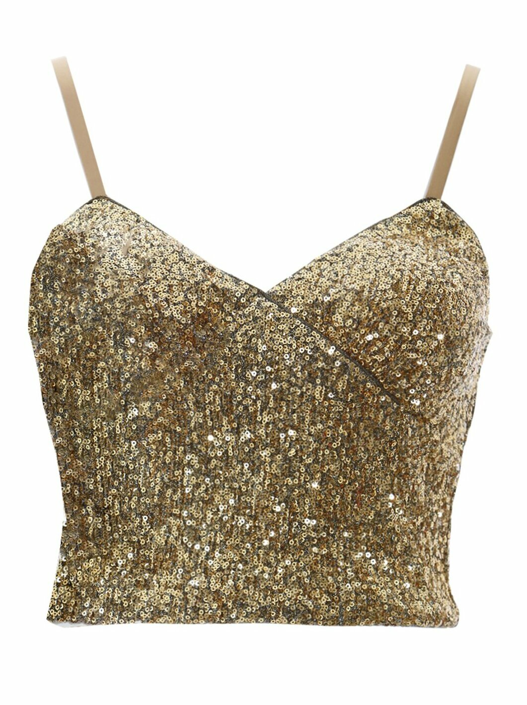 BD15001F1 鑽光亮片金色小背心