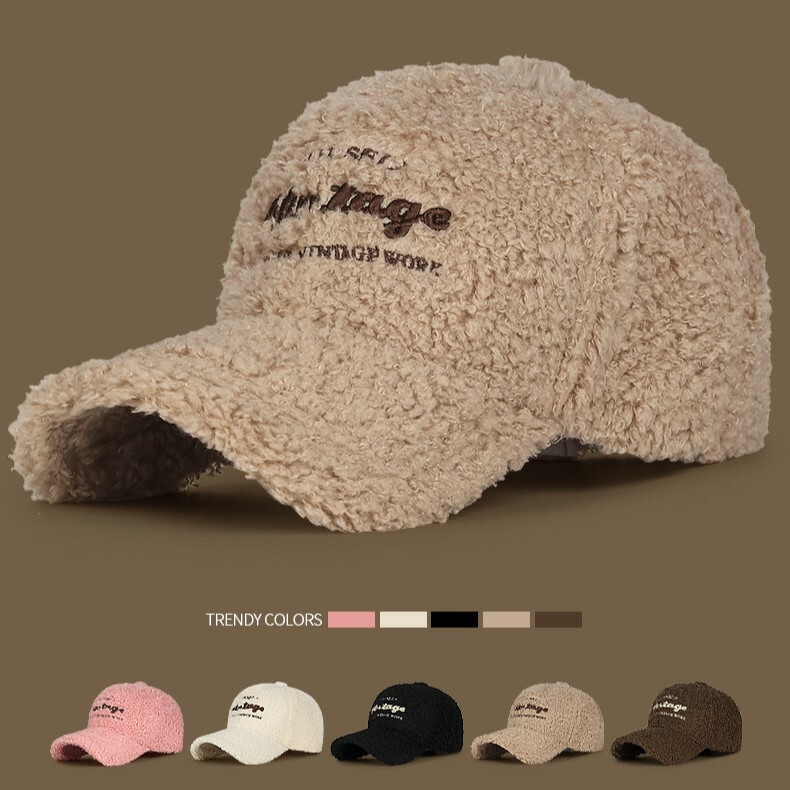 ''Vintage'' Sherpa Fleece Baseball Cap