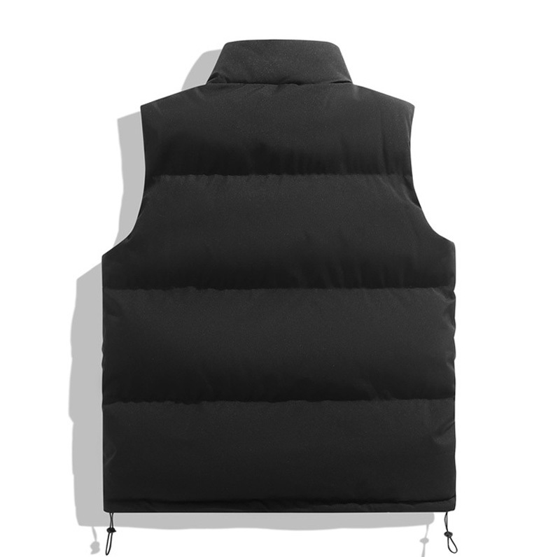 空氣感抽繩立領背心-黑