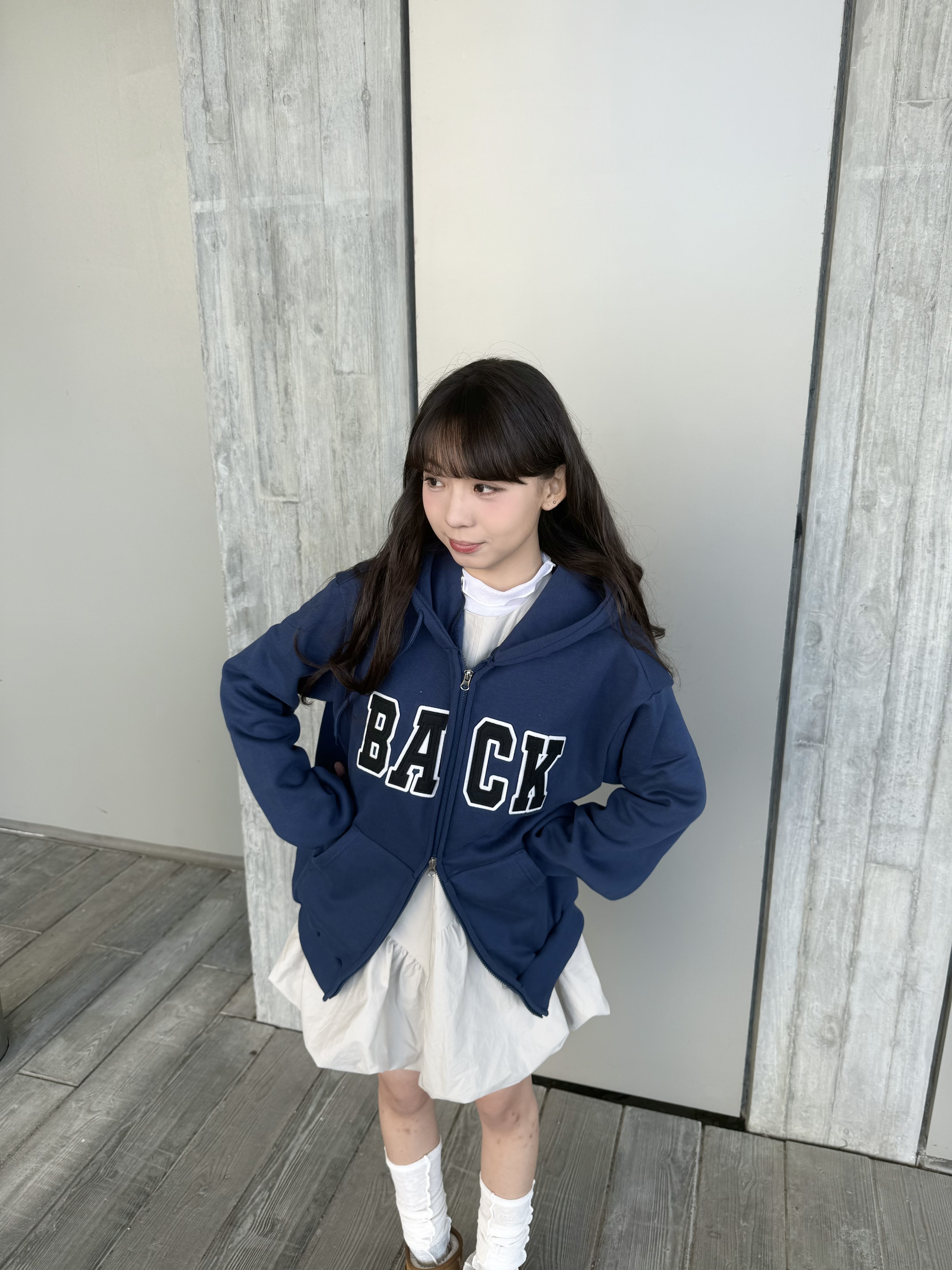 型格字母雙拉鍊OVERSIZE外套