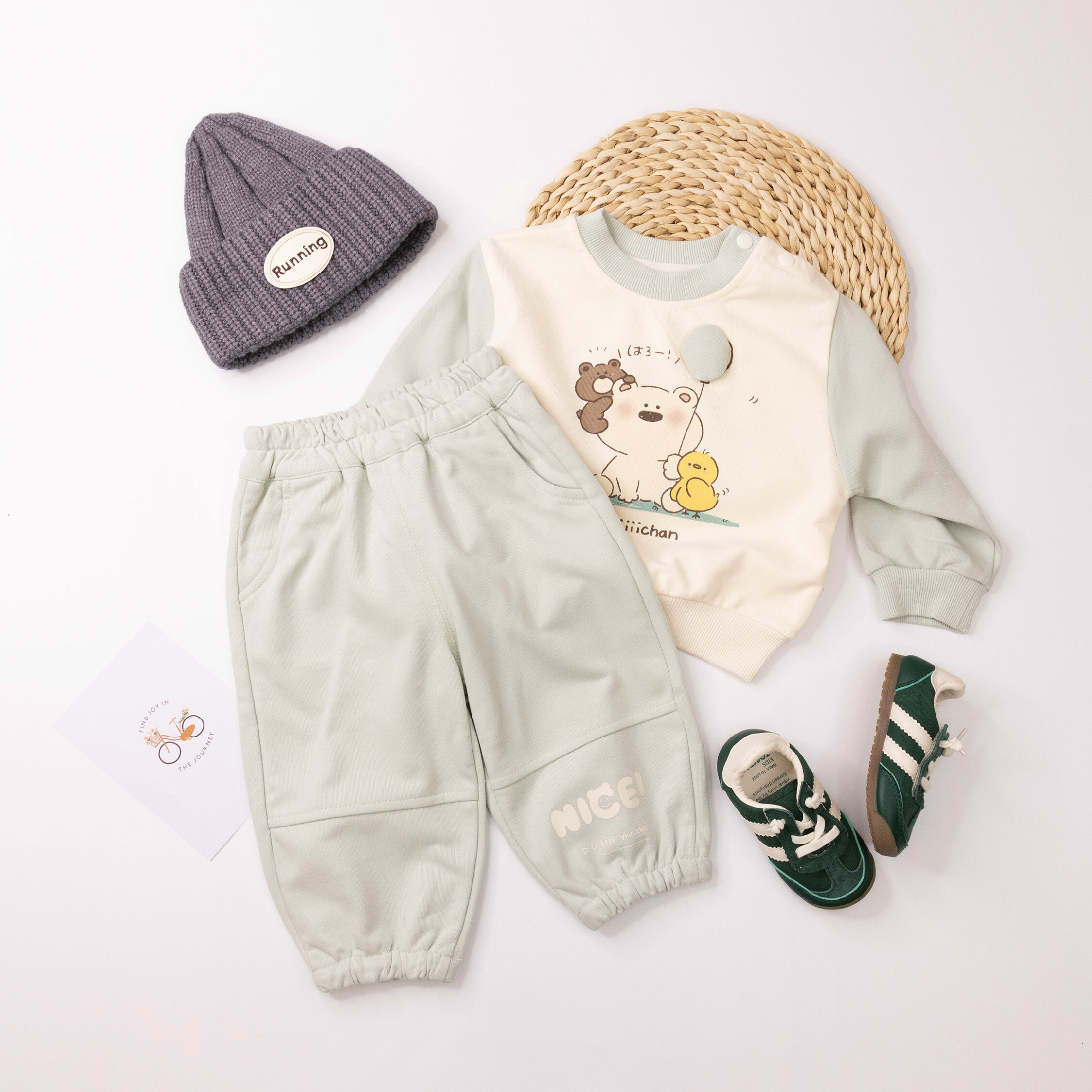 【H55023】氣球小熊與小雞舒適套裝＊二色