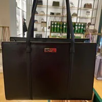 [S] KATE SPADE KK036 KENZIE PATENT SAFFIANO GIFTING TOTE,BLACK, 196021554834 (SKS1431)