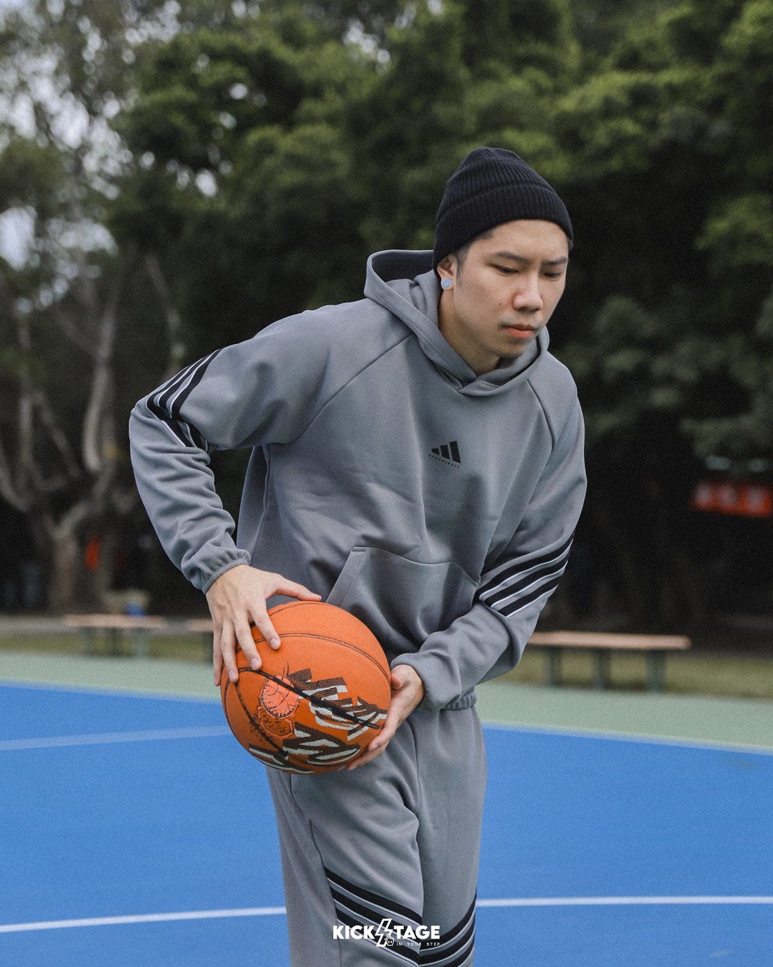 男款 ADIDAS CRAZYWARM HOODIE 灰 黑 小LOGO 刷毛 寬鬆 帽T【JN2491/JN2492】