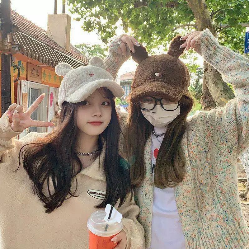 Bunny Ears Sherpa Fleece Baseball Cap