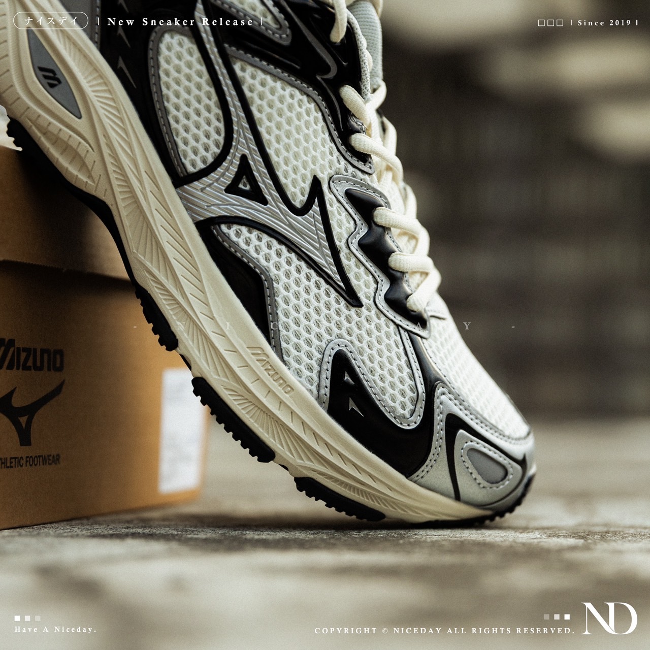 NICEDAY 代購Oarism x Mizuno Racer S 美津濃聯名款白黑男女尺寸D1GH